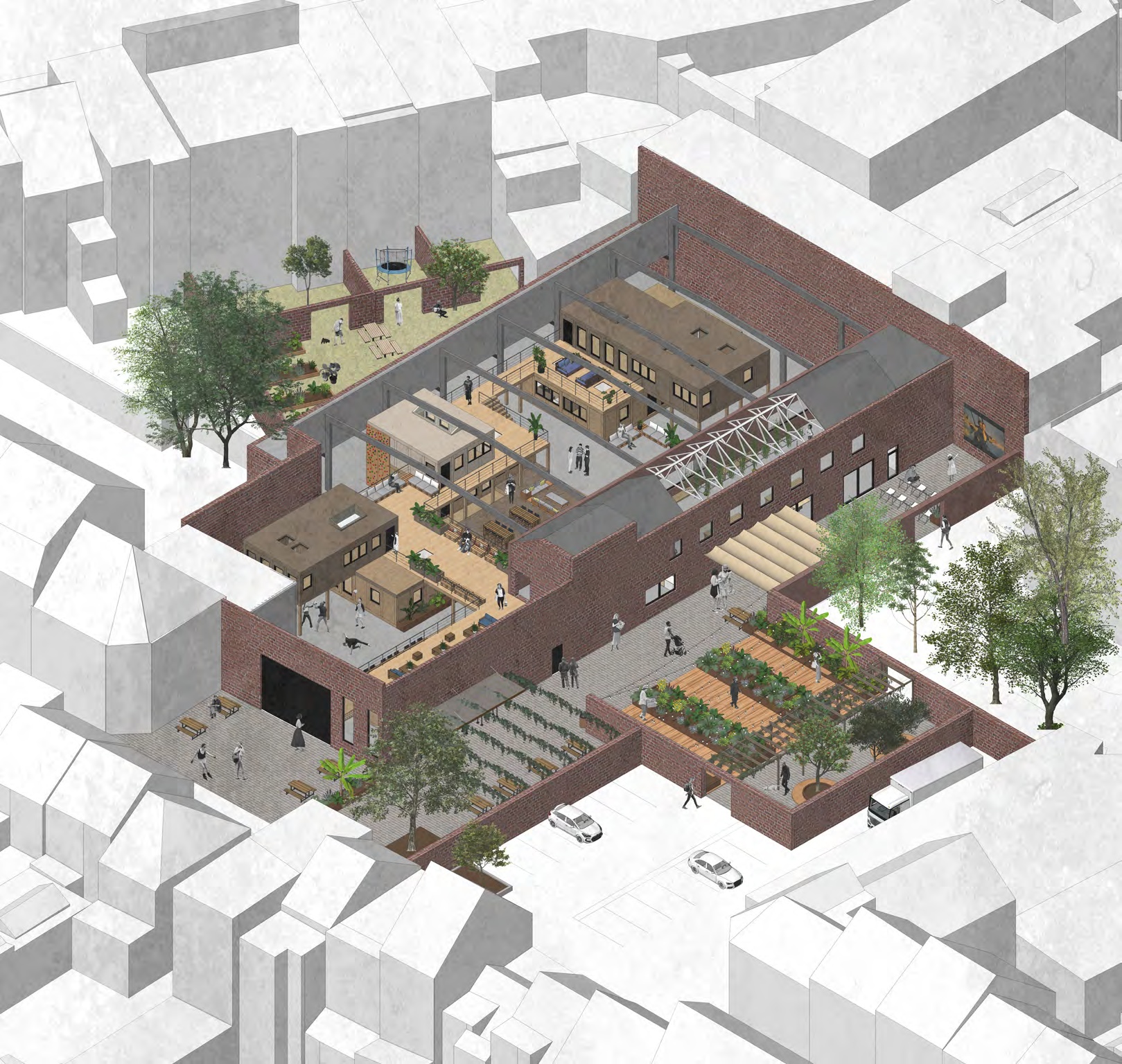 Alleviating youth houselessness by re-using the vacant as temporary housing