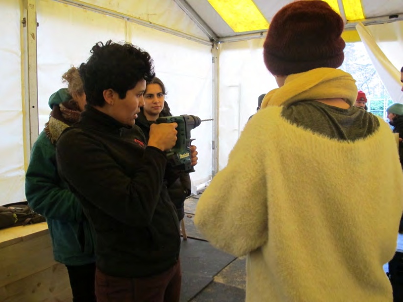 Students working together on site during the Altering Practices for Urban Inclusion elective